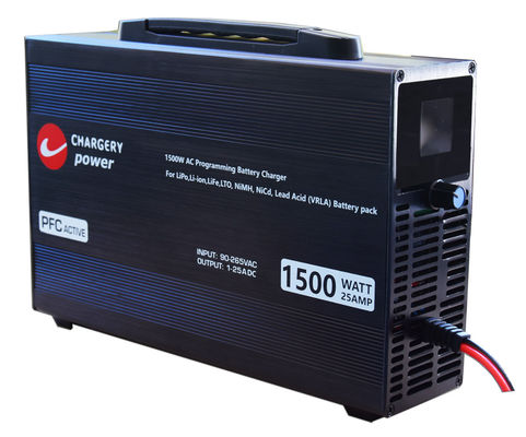 100V 1500W Adjustable Voltage Current Battery Charger C10325 4S to 24S LiPo, NMC, LiFe, LiTo, Pb, 25A