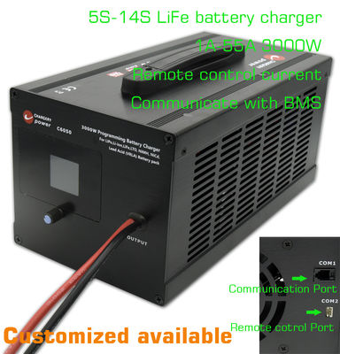 14S LFP Lithium Lifepo4 AC To DC Battery Charger Energy Storage System 51.1V 3000W