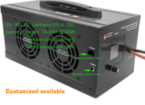 44.1V 3000W AC To DC Battery Charger Lithium Cell Charger 12V 24V 36V PB VRLA